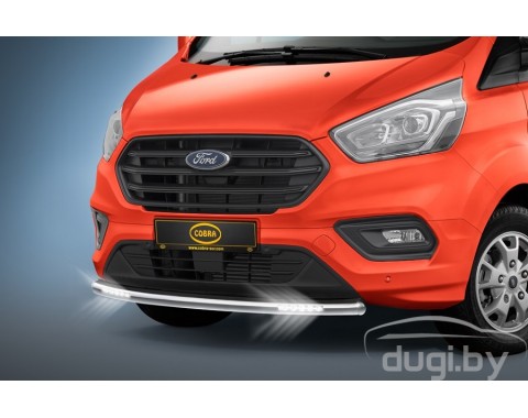 Одинарная труба "Cobra" с Led подсветкой для Transit Custom 2018+